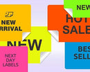 8-1/2" x 11" Fluorescent Orange Labels, 2 Labels per Sheet, 8-1/2" x 5-1/2"