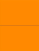 8-1/2" x 11" Fluorescent Orange Labels, 2 Labels per Sheet, 8-1/2" x 5-1/2"