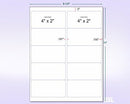 8-1/2" x 11" Fluorescent Orange Labels, 10 Labels per Sheet, 4" x 2"