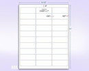 8-1/2" x 11" Fluorescent Orange Labels, 30 Labels per Sheet, 1" x 2-5/8"