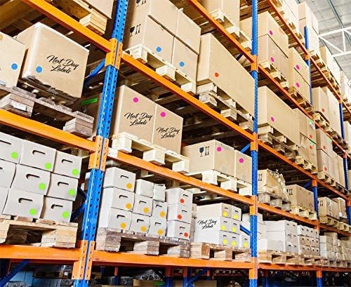 8-1/2" x 11" Fluorescent Pink Labels, 24 Labels per Sheet, 1.66" Round