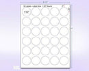 8-1/2" x 11" Fluorescent Pink Labels, 30 Labels per Sheet, 1.5" Round