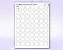 8-1/2" x 11" Fluorescent Yellow Labels, 63 Labels per Sheet, 1" Round