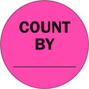 2" Inventory Stickers, 500 Permanent Pink “Count By” Labels, 3" Core