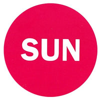 2" Inventory Stickers, 500 Permanent Pink “SUN” Labels, 3" Core