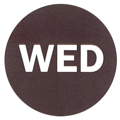 2" Inventory Stickers, 500 Permanent Brown “WED” Labels, 3" Core