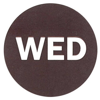 2" Inventory Stickers, 500 Permanent Brown “WED” Labels, 3" Core