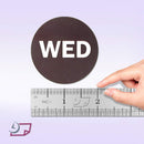 2" Inventory Stickers, 500 Permanent Brown “WED” Labels, 3" Core