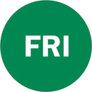 2" Inventory Stickers, 500 Permanent Green “FRI” Labels, 3" Core