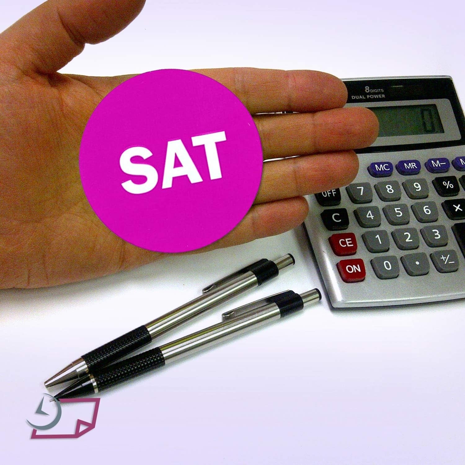 2" Inventory Stickers, 500 Permanent Purple “SAT” Labels, 3" Core
