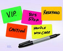 3 X 2 Rectangle Stickers, 250 Permanent Labels, Red Fluorescent, 3" Core
