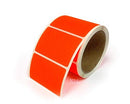 3 X 2 Rectangle Stickers, 250 Permanent Labels, Red Fluorescent, 3" Core