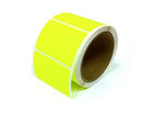 3 X 2 Rectangle Stickers, 250 Permanent Labels, Yellow Fluorescent, 3" Core