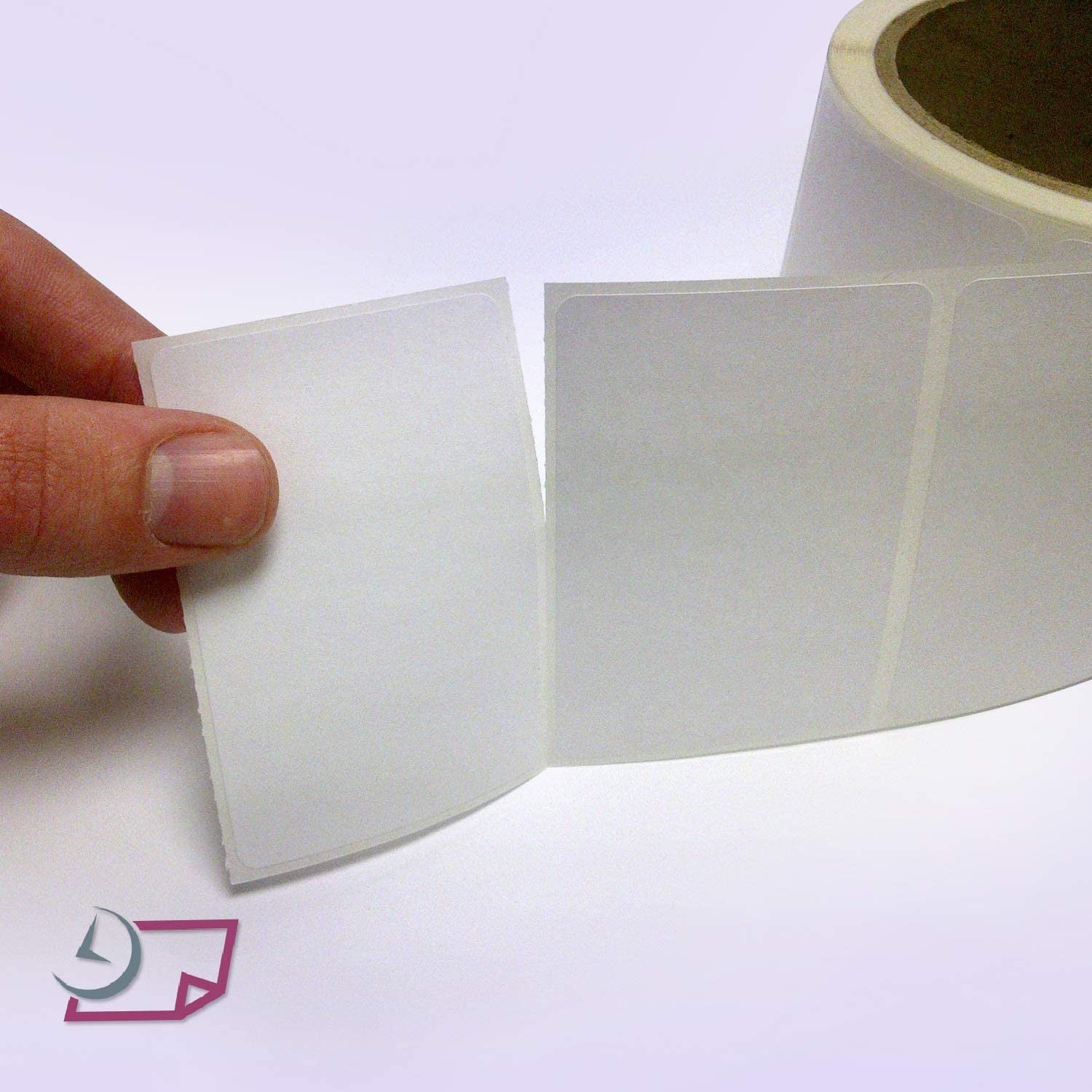 3 x 2 Rectangle Stickers, 250 Permanent Labels, White Fluorescent, 3" Core