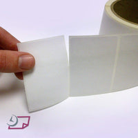 3 x 2 Rectangle Stickers, 250 Permanent Labels, White Fluorescent, 3" Core