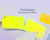 3 x 5" Rectangle Stickers, 500 Permanent Labels, Yellow Fluorescent, 3" Core.