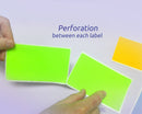 3 x 5" Rectangle Stickers, 500 Permanent Labels, Blue Fluorescent, 3" Core.