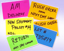 3 x 5" Rectangle Stickers, 500 Permanent Labels, Gray Fluorescent, 3" Core.