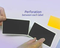 3 x 5" Rectangle Stickers, 500 Permanent Labels, Black, 3" Core.