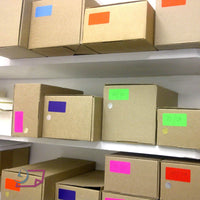 3 x 5" Rectangle Stickers, 500 Permanent Labels, Black, 3" Core.