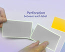 3 x 5" Rectangle Stickers, 500 Permanent Labels, Gray Fluorescent, 3" Core.