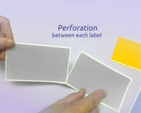 3 x 5" Rectangle Stickers, 500 Permanent Labels, Gray Fluorescent, 3" Core.