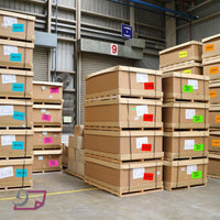 3 x 5" Rectangle Stickers, 500 Permanent Labels, Salmon Fluorescent, 3" Core.