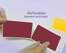 3 x 5" Rectangle Stickers, 500 Permanent Labels, Burgundy Fluorescent, 3" Core.