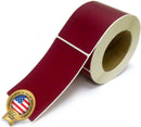 3 x 5" Rectangle Stickers, 500 Permanent Labels, Burgundy Fluorescent, 3" Core.
