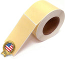 3 x 5" Rectangle Stickers, 500 Permanent Labels, Natural, 3" Core.