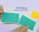 3 x 5" Rectangle Stickers, 500 Permanent Labels, Teal, 3" Core.