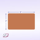 3 x 5" Rectangle Stickers, 500 Permanent Labels, Tan, 3" Core.