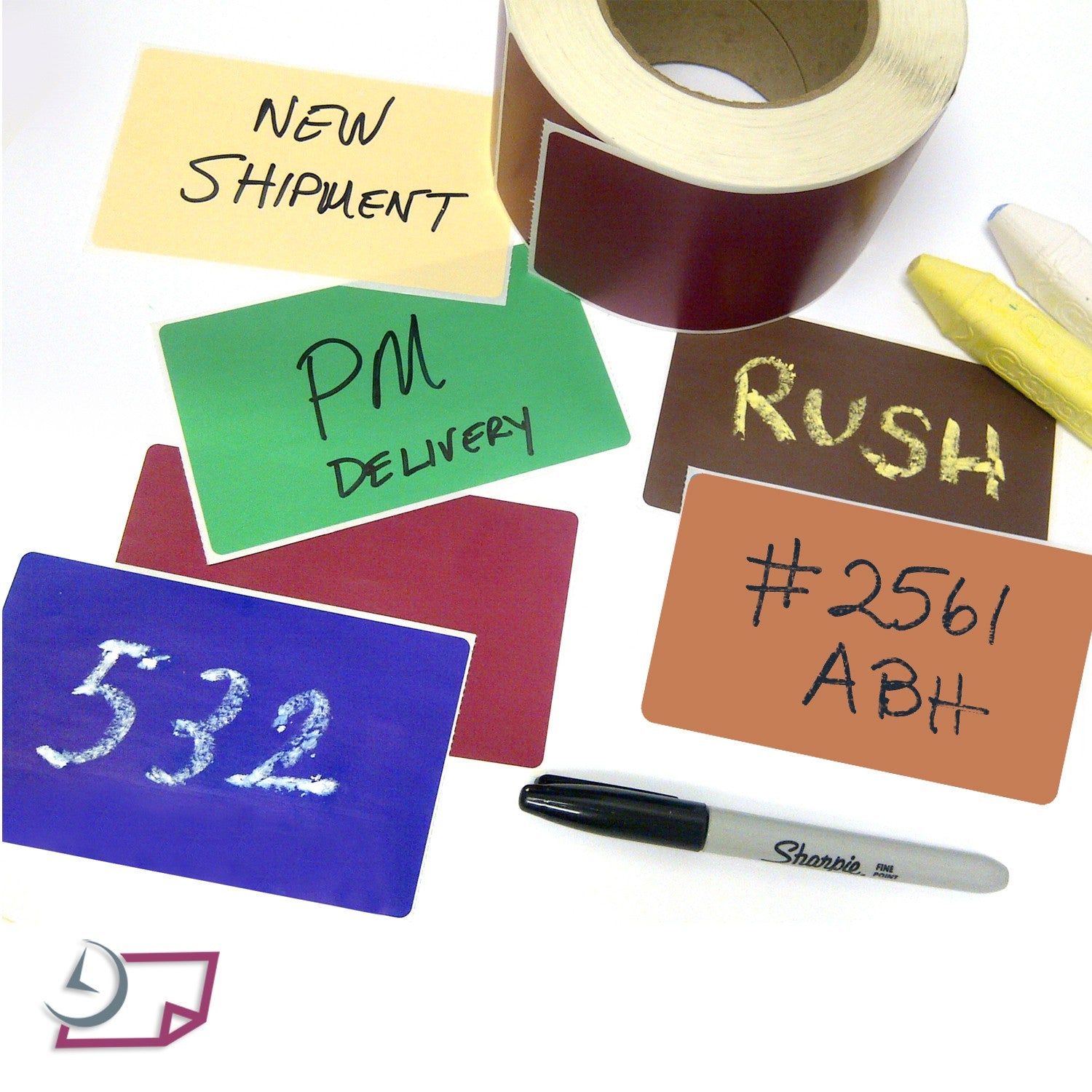 3 x 5" Rectangle Stickers, 500 Permanent Labels, Tan, 3" Core.