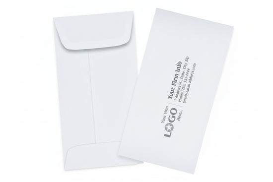 # 7 Coin White Imprinted Envelopes With Gummed Closure