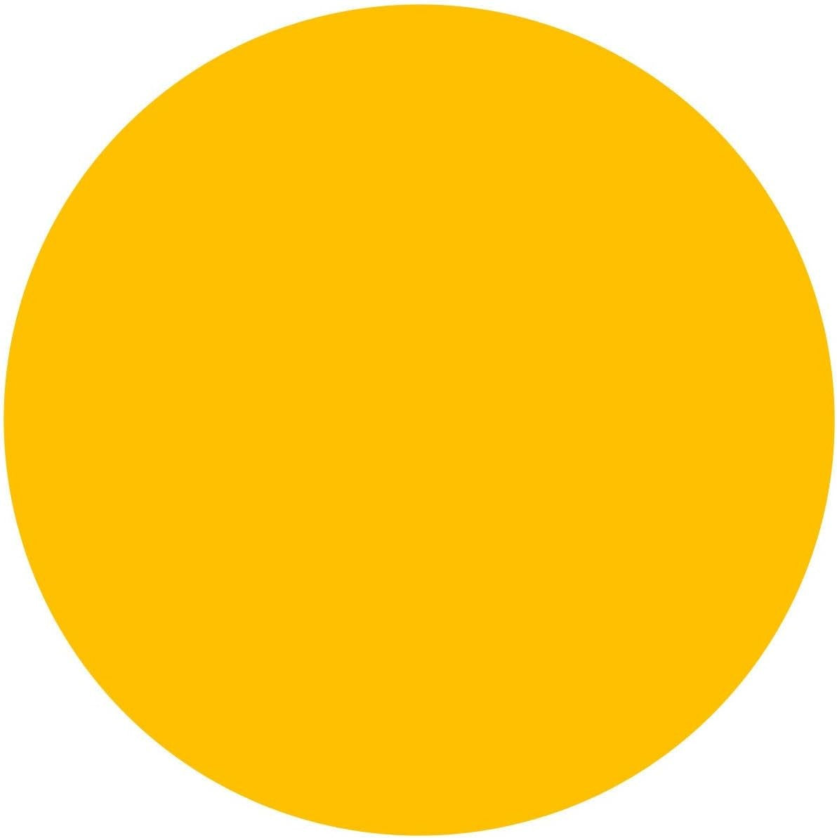 1" Circle Stickers, 500 Permanent Labels, Orange Fluorescent, 3" Core