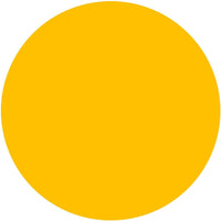 1" Circle Stickers, 500 Permanent Labels, Orange Fluorescent, 3" Core