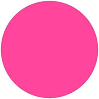 1" Circle Stickers, 500 Permanent Labels, Pink Fluorescent, 3" Core