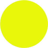 1" Circle Stickers, 500 Permanent Labels, Yellow Fluorescent, 3" Core