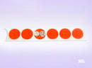 1.5" Circle Stickers, 500 Permanent Labels, Red Fluorescent, 3" Core