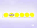 1.5" Circle Stickers, 500 Permanent Labels, Yellow Fluorescent, 3" Core