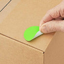 2" Circle Stickers, 500 Permanent Labels, Green Fluorescent, 3" Core