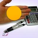 3" Circle Stickers, 500 Permanent Labels, Orange Fluorescent, 3" Core
