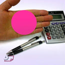 3" Circle Stickers, 500 Permanent Labels, Pink Fluorescent, 3" Core