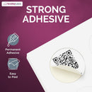 8-1/2" x 11" White Laser Labels, 12 Labels per Sheet, 2" Round for Bleeds.