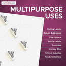 8-1/2" x 11" White Laser Labels, 20 Labels per Sheet, 2" Round.