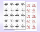 8-1/2" x 11" White Laser Labels, 20 Labels per Sheet, 2" Round.