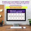 8-1/2" x 11" White Laser Labels, 2 Labels per Sheet, 8-1/2" x 5-1/2"
