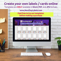 8-1/2" x 11" White Laser Labels, 2 Labels per Sheet, 8-1/2" x 5-1/2"