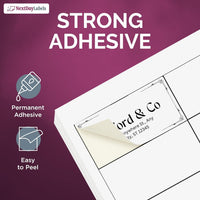 8-1/2" x 11" White Laser Labels, 40 Labels per Sheet, 2" x 1"