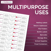 8-1/2" x 11" White Laser Labels, 50 Labels per Sheet, 1-1/2" x 1"